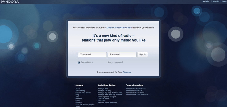 右上のResisterから登録
